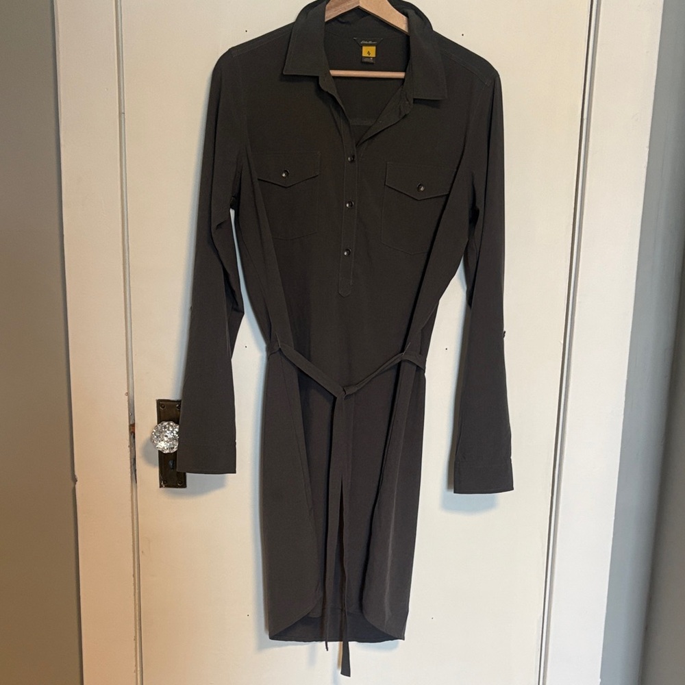 Eddie Bauer Gray Long Sleeve Dress